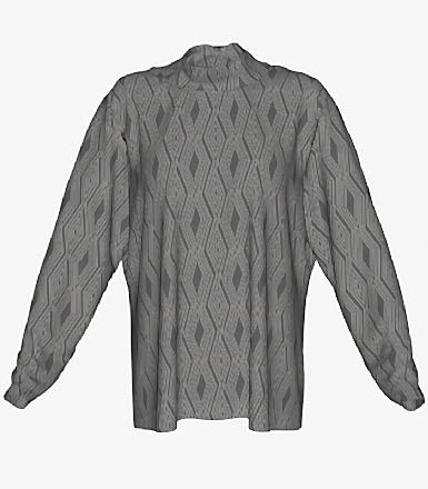 Dar Yaka Desenli Pijama Üstü 2