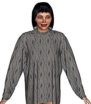 Dar Yaka Desenli Pijama Üstü