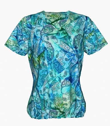 Su Altı Şal Desen Pijama Üstü